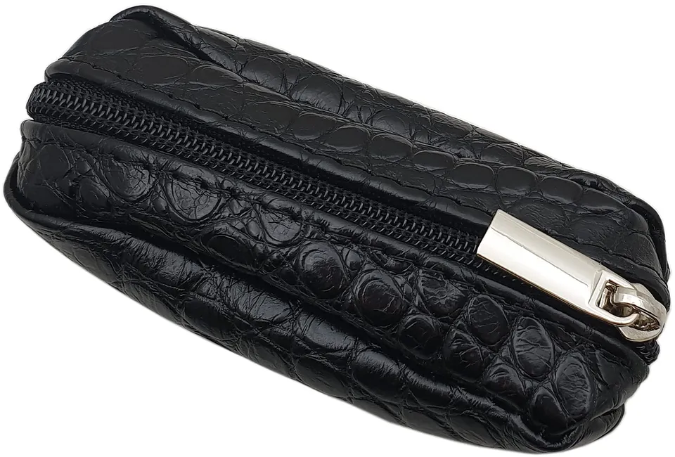 myledershop Schlüsselanhänger custodia per chiavi auto in pelle nera
