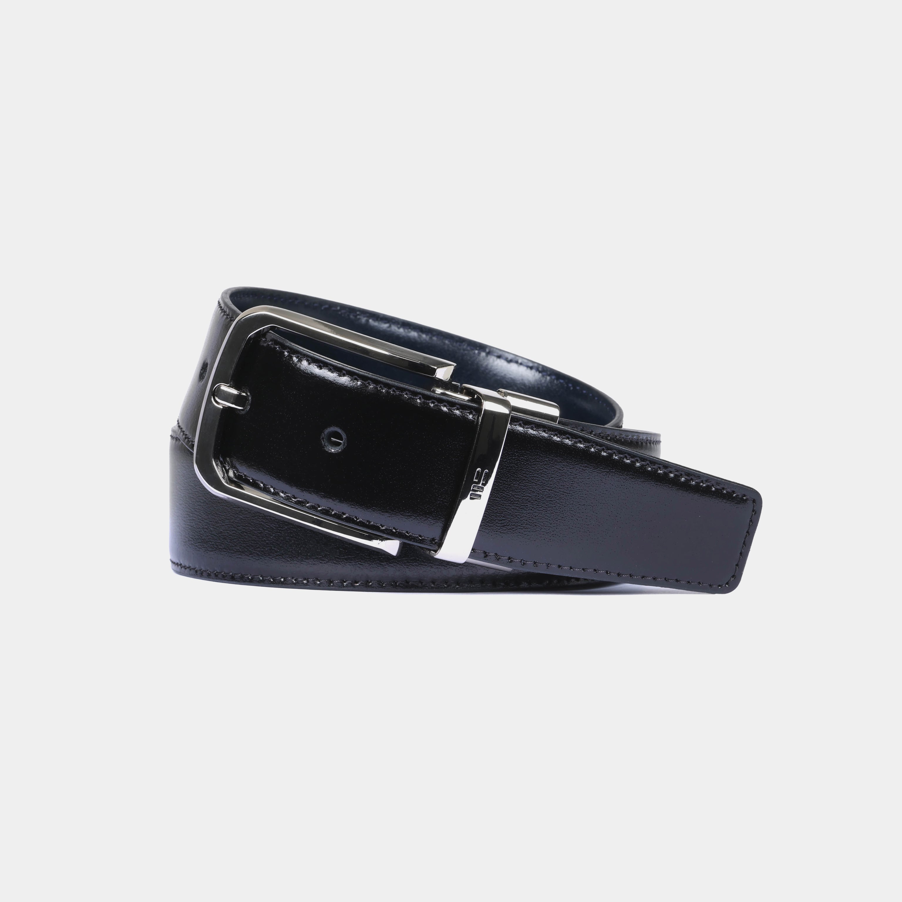 Miguel Bellido Cinturones cintura reversibile in pelle marrone nero taglia 85 tagliabile