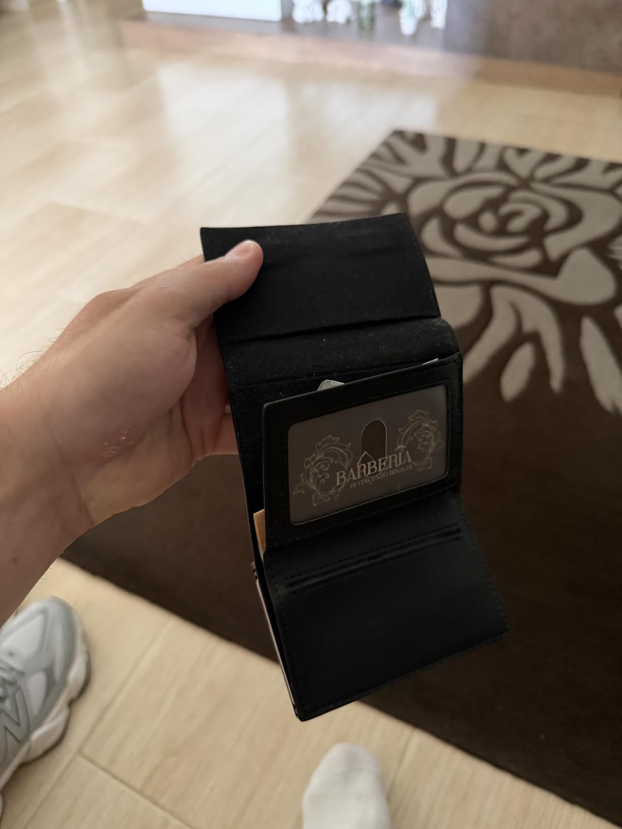 TENBST Card Holder portafoglio slim nero RFID con portamonete