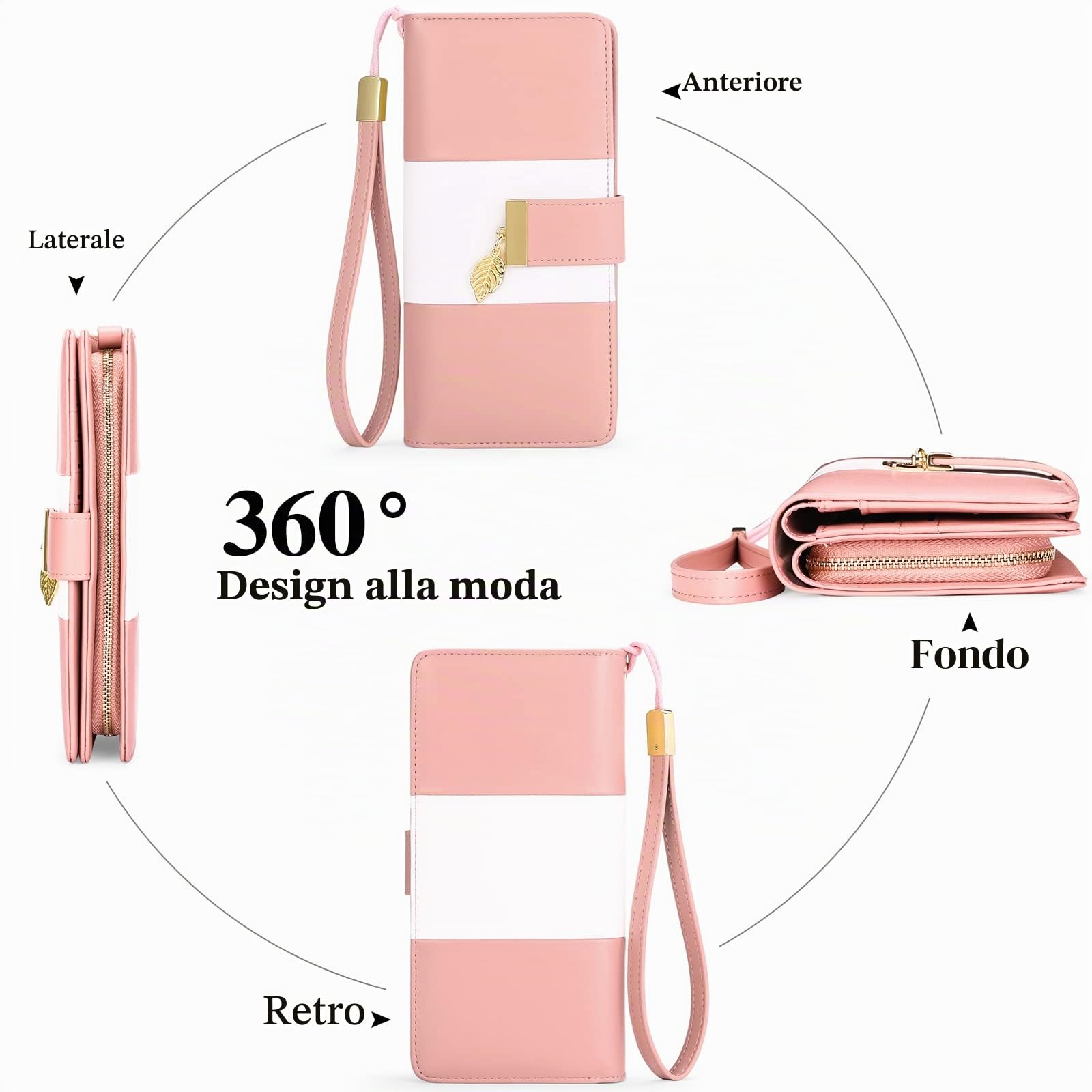 GOIACII WOMEN'S LARGE WALLET portafoglio donna lungo RFID