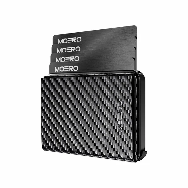 Moero Linea M2 M2 Pro Plus portafoglio Black in carbonio MagSafe