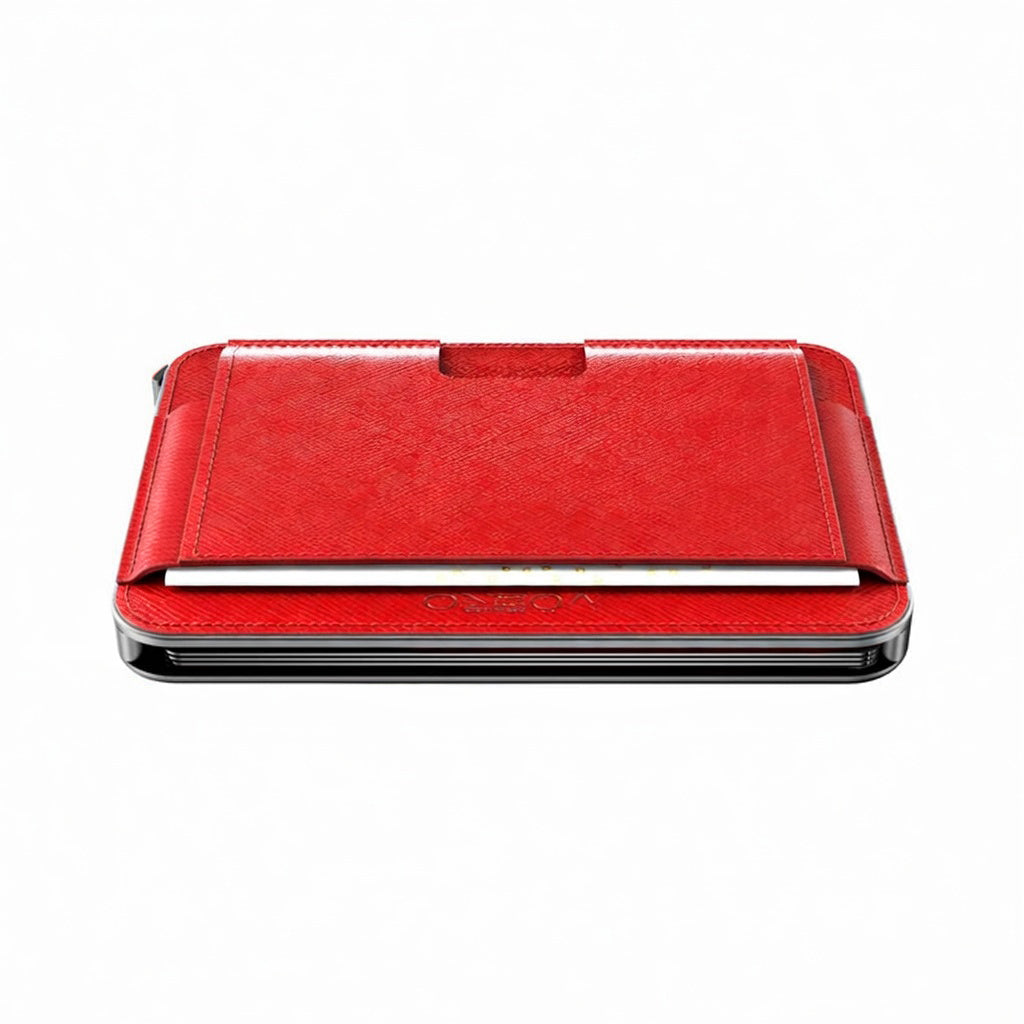 Moero Linea M2 M2 Pro Saffiano Red portafoglio MagSafe antigraffio