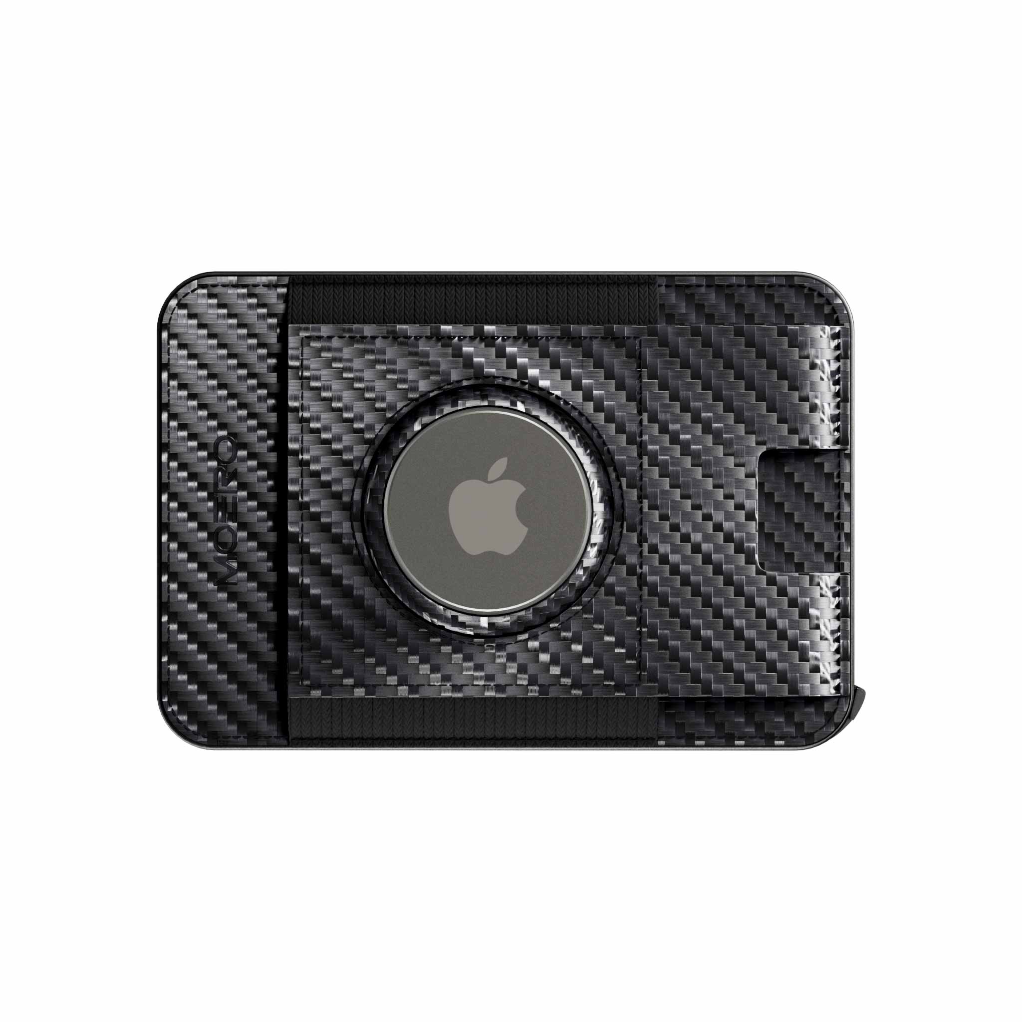 Moero Linea AirTag M2 Pro Airtag Carbon Black portafoglio MagSafe
