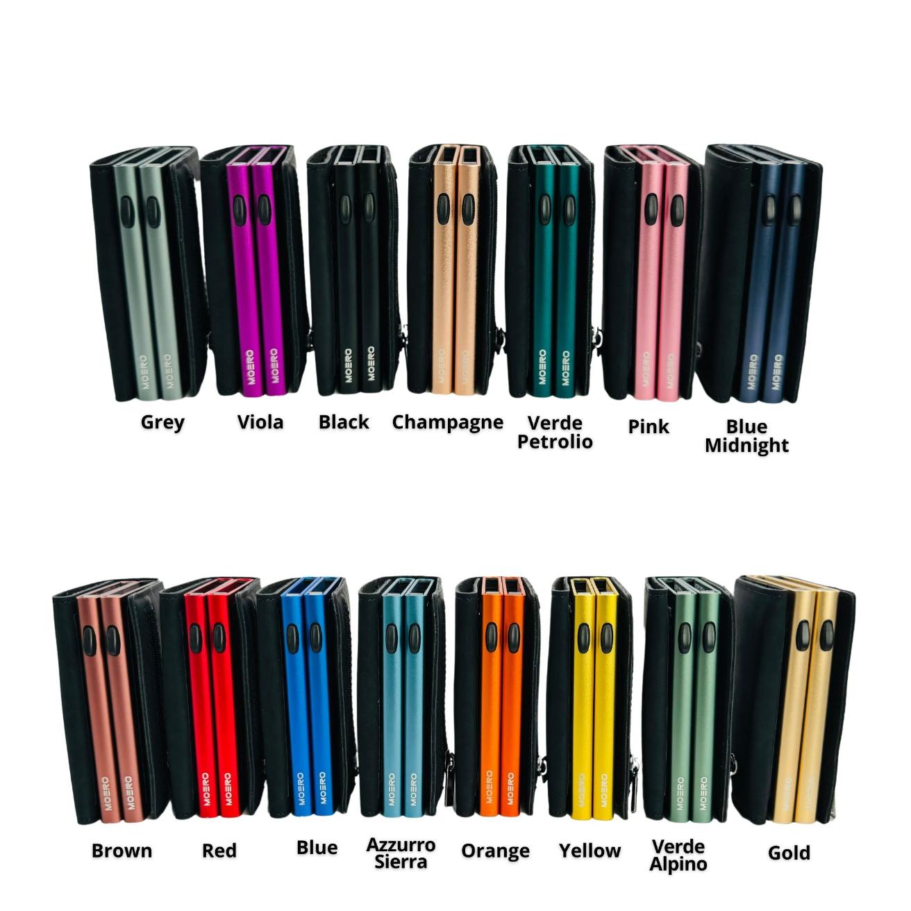 Moero Linea PRO Dual Zip portafoglio Nero 4.0 RFID doppio portacarte