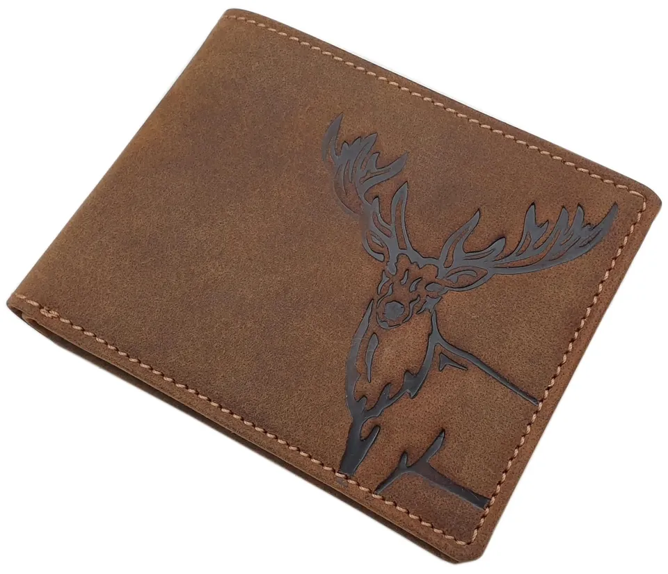 myledershop Herren Geldbörsen portafoglio Modello 2 formato orizzontale in pelle RFID