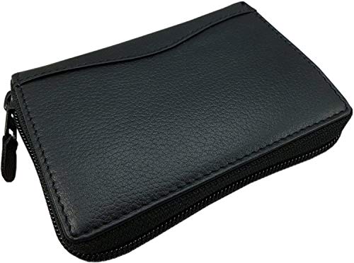 myledershop Kredit- und Visitenkartenetuis portacarte nero in vacchetta