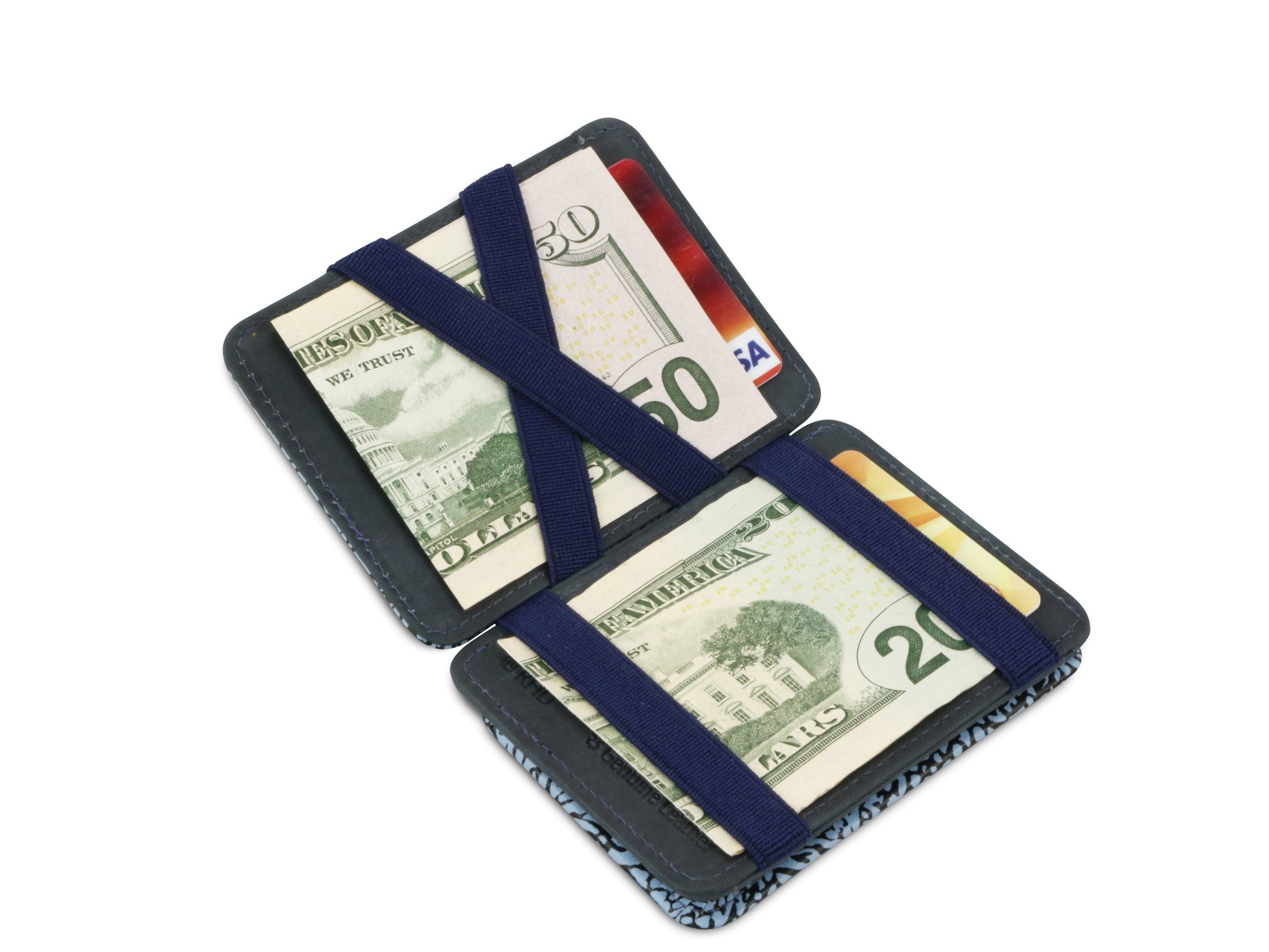Hunterson The Elephant Prints The OG Coin portamonete Elephant Blue RFID