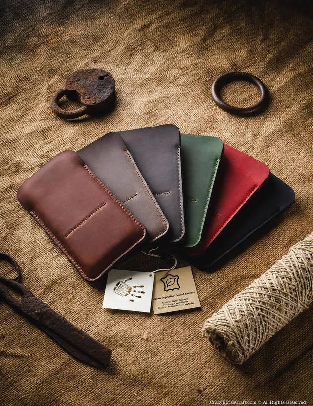Crazy Horse Craft Phone Cases Classic Leather & Felt custodia Samsung Classic Brown