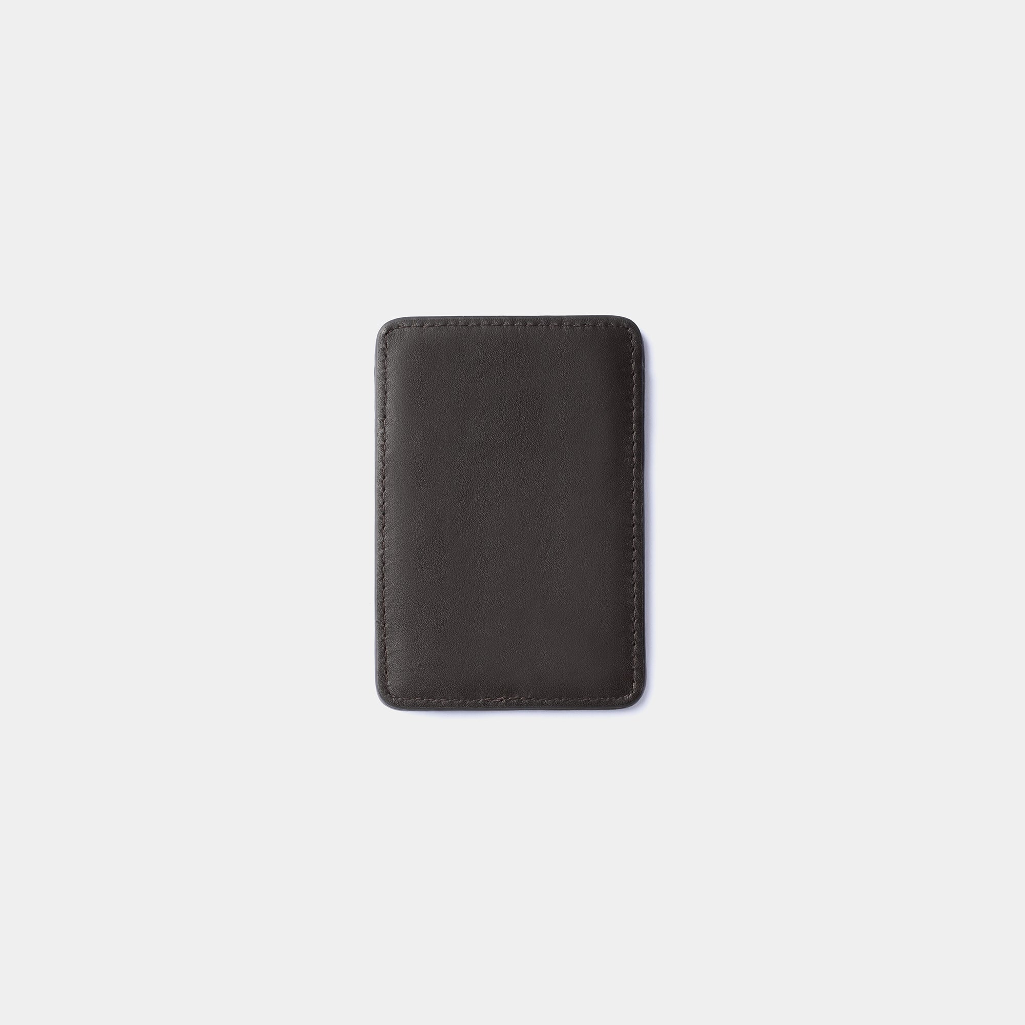 Miguel Bellido Accesorios funcionales Tarjetero magnético de piel porta carte Marrone Oscuro, MagSafe
