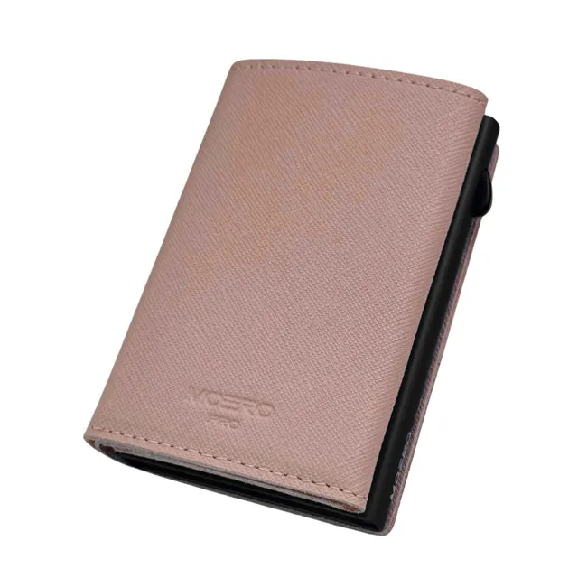 Moero Linea PRO PRO PLUS Zip Saffiano portafoglio rosa RFID