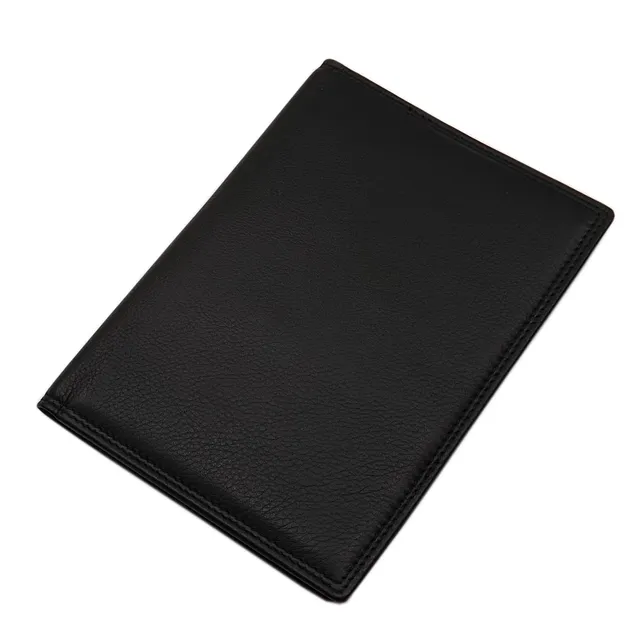 myledershop Impf- und Reisepass Mappen custodia passaporto nera RFID