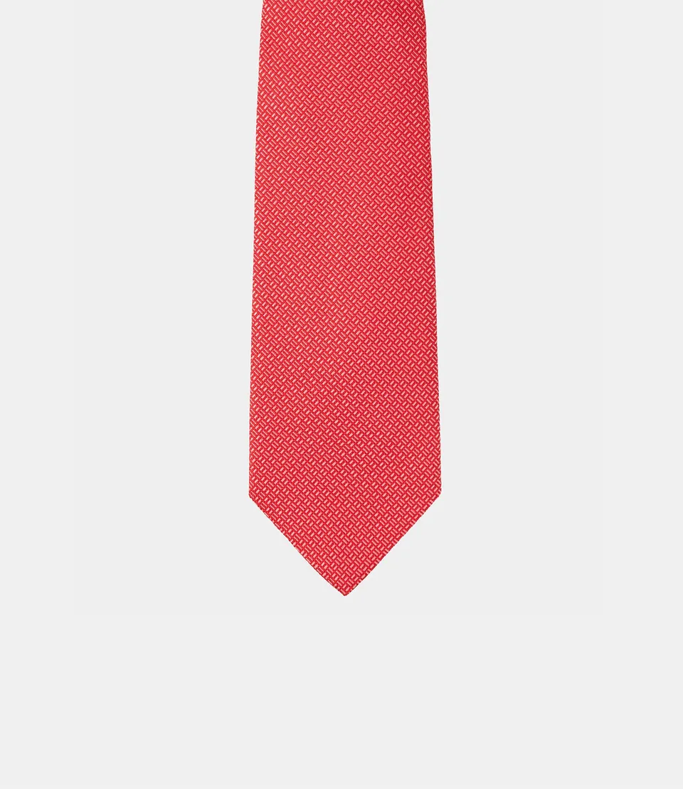 Miguel Bellido Corbatas Corbata de seda natural cravatta in seta rosso 8 cm