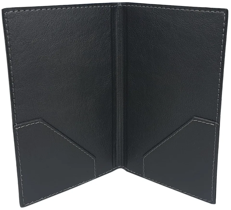 myledershop Banktaschen Cartellina per fatture e ricevute portaconto nera