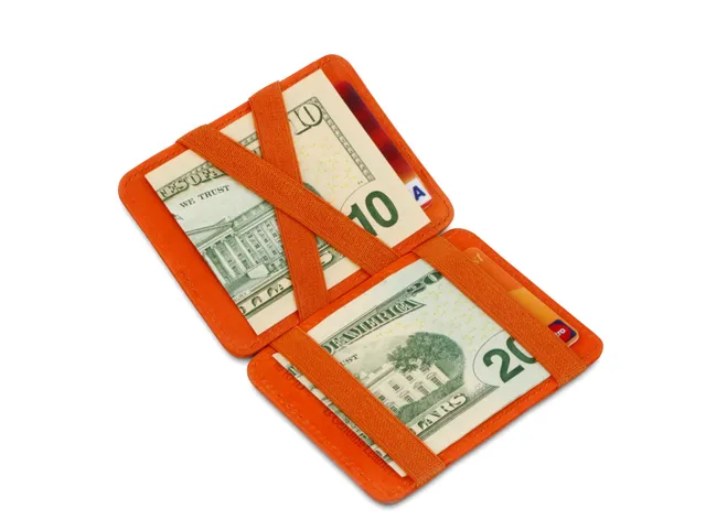 Hunterson The Leather Collection The OG portafoglio Orange in pelle RFID