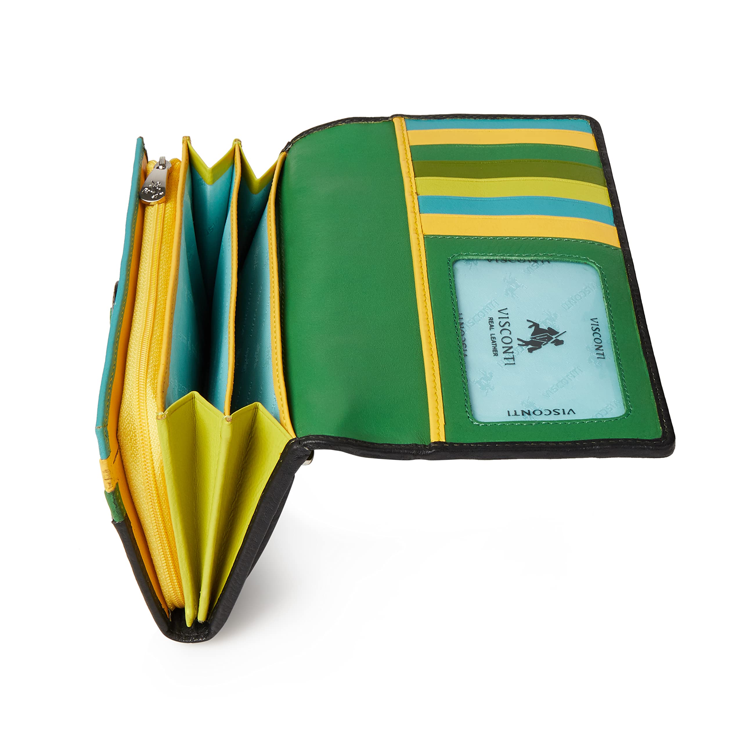 Visconti Polka P2 portafoglio da donna verde acqua
