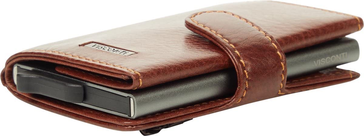 Visconti Slim portafoglio porta carte marrone olio RFID