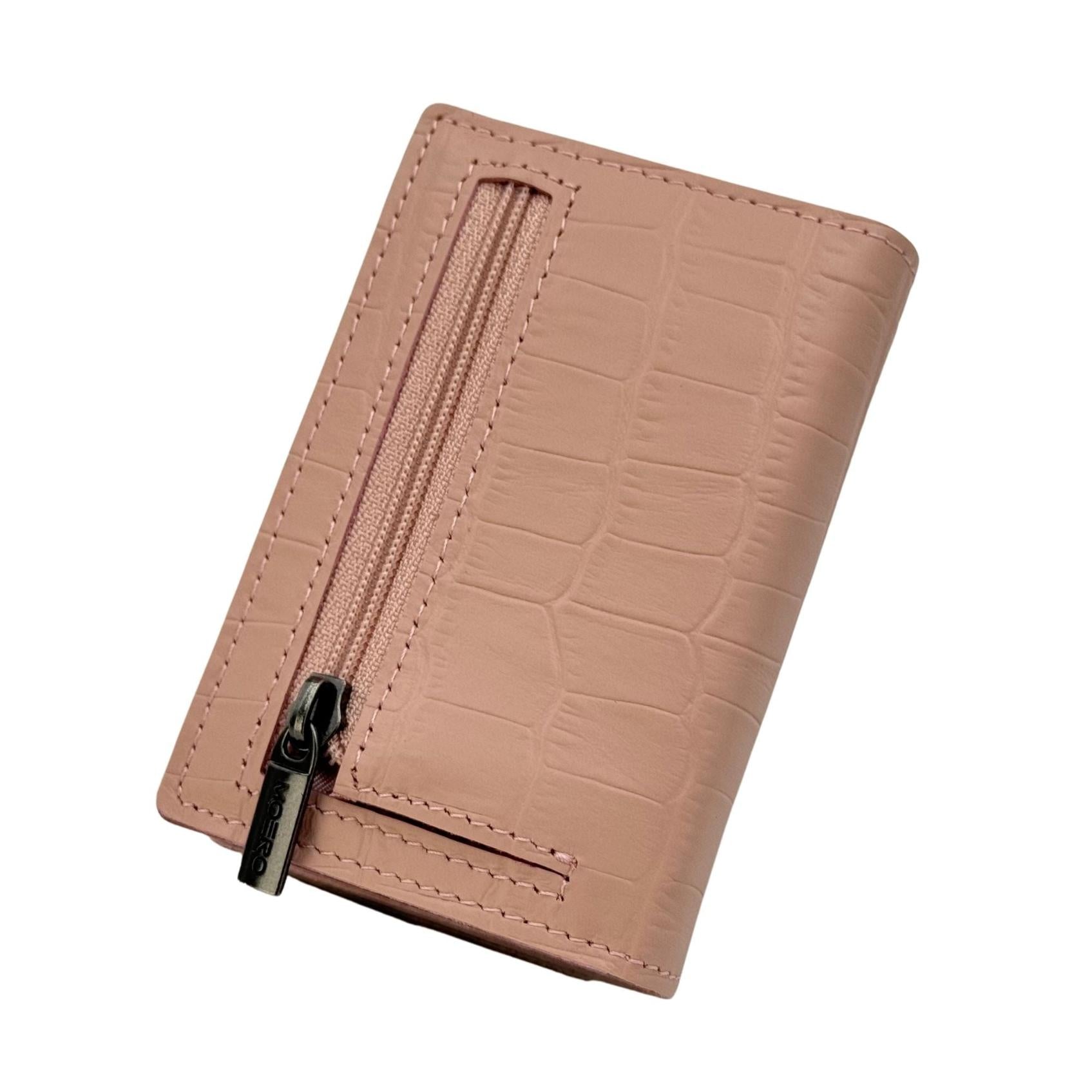 Moero Linea PRO PRO Zip Croco portafoglio Rosa 4.0 RFID