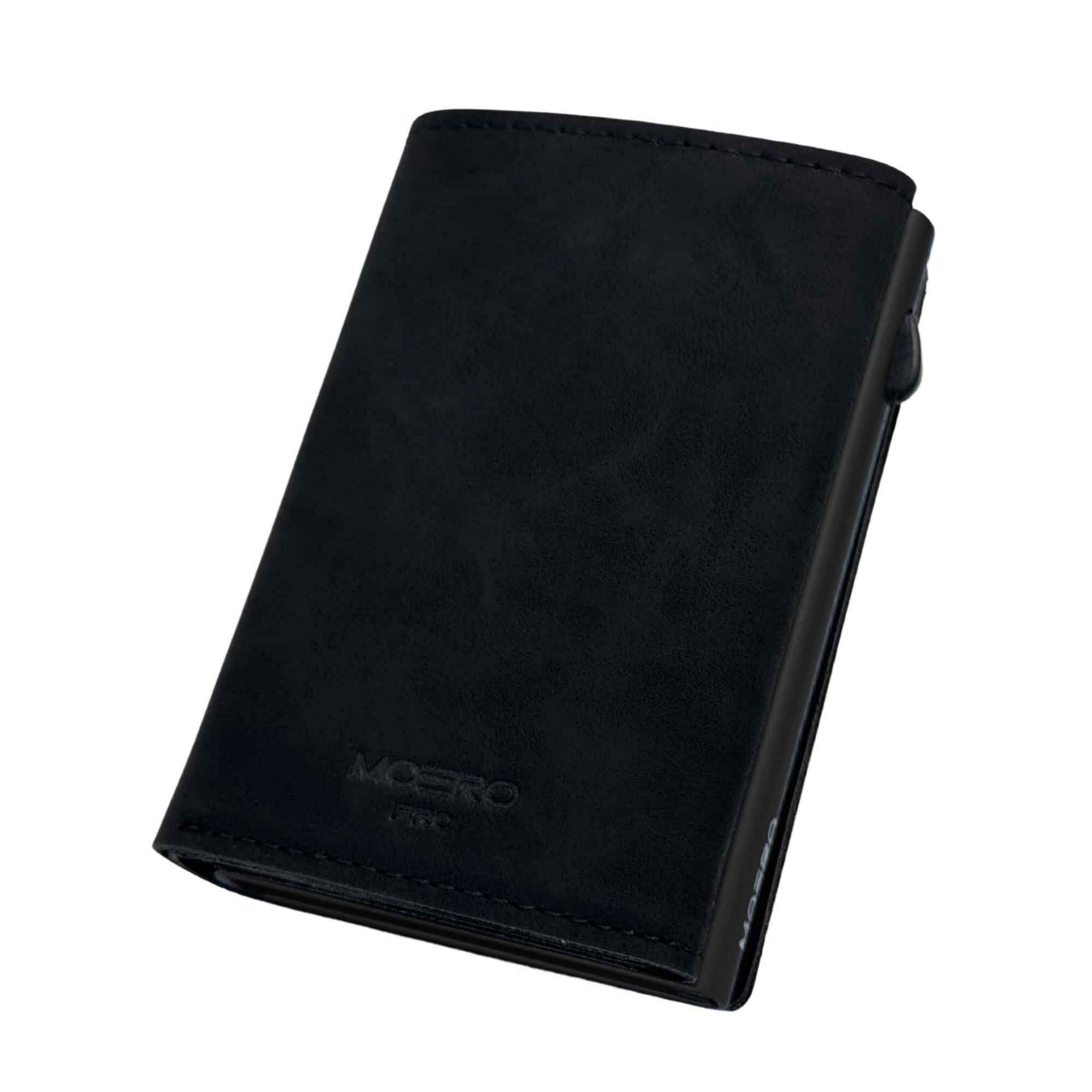 Moero Linea PRO PLUS Zip portafoglio nero RFID vegano