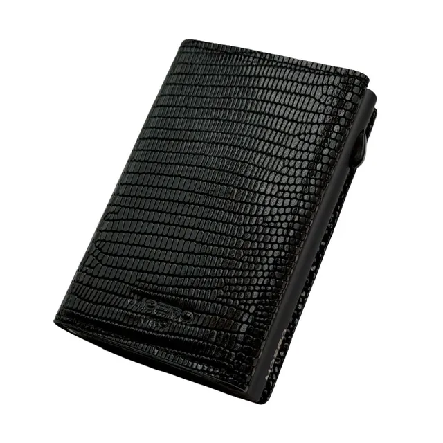 Moero Linea PRO Zip Snake portafoglio nero RFID stampa serpente