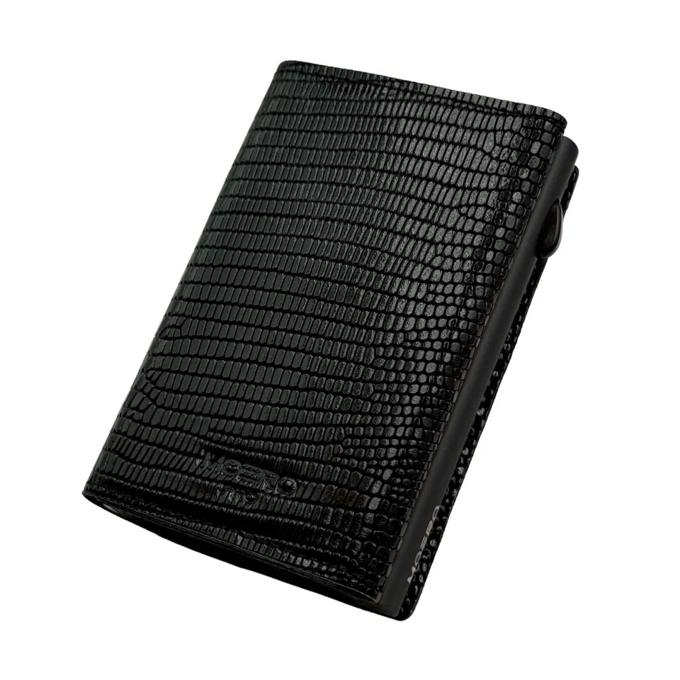 Moero Linea PRO Zip Snake portafoglio nero RFID stampa serpente