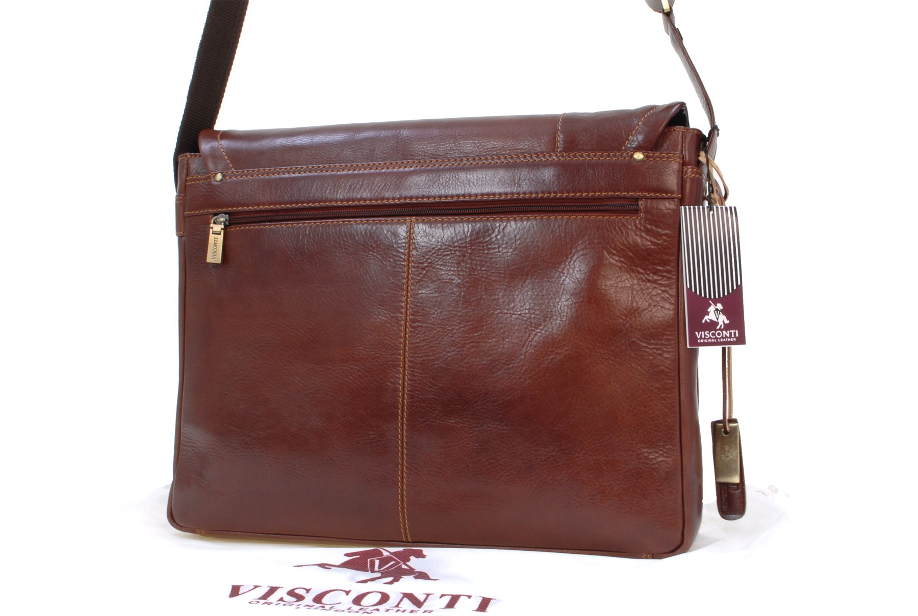 Visconti Hunters Bags VT5 Enzo borsa messenger marrone chiaro