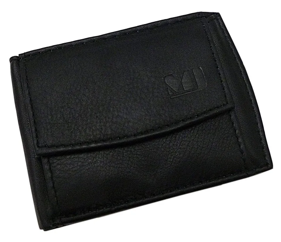 myledershop Münzbörsen MJ-Design-Germany portamonete nero pelle vitello