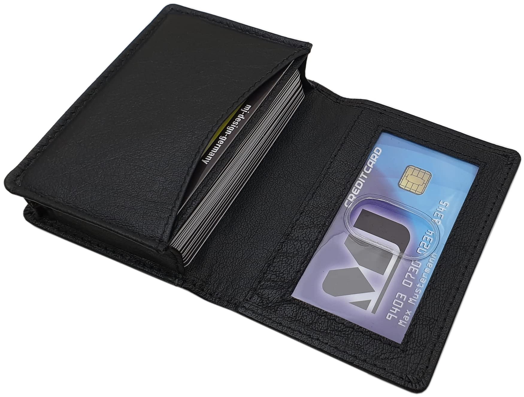 myledershop Kredit- und Visitenkartenetuis porta carte MJ-Design-Germany bufalo nero RFID