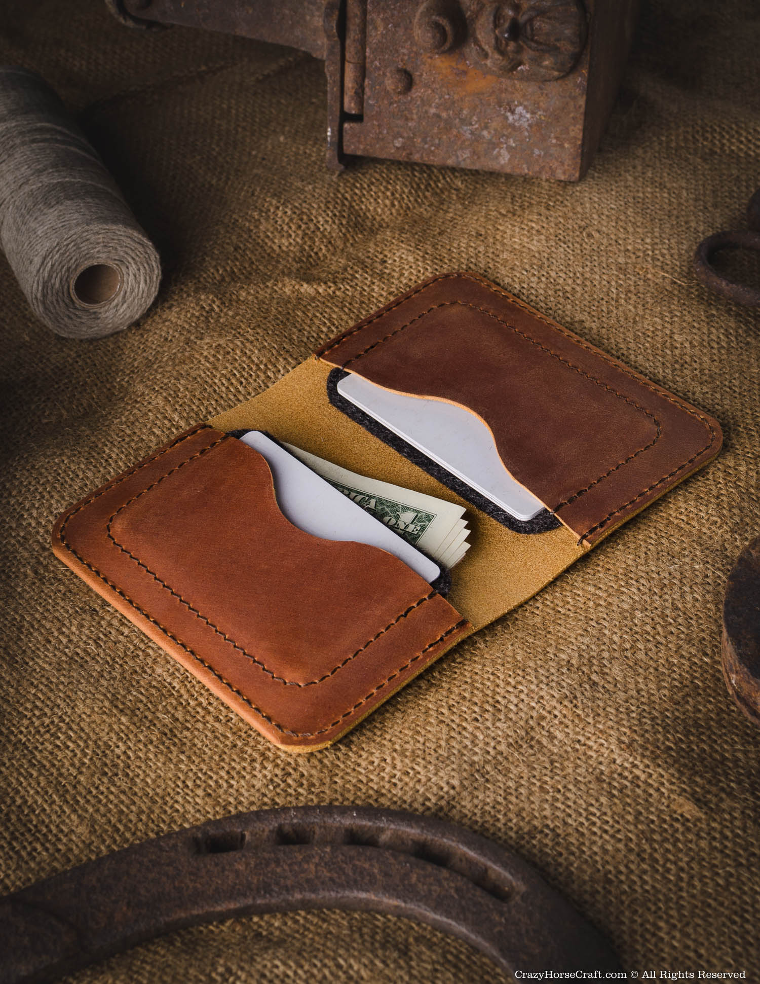 Crazy Horse Craft Wallets & Card Holders Portafoglio Classic Brown