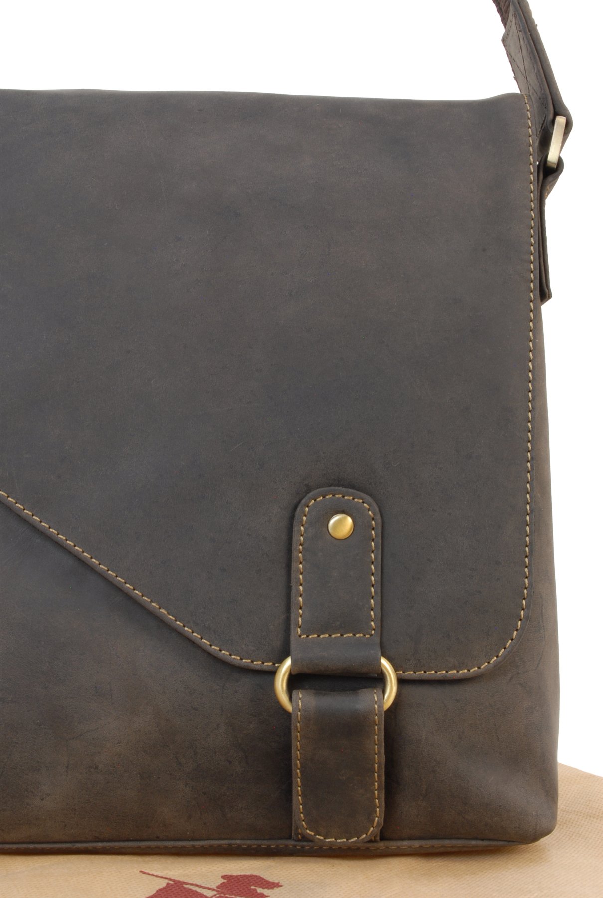 Visconti Hunters Bags 16071 Aspin borsa messenger in pelle marrone olio