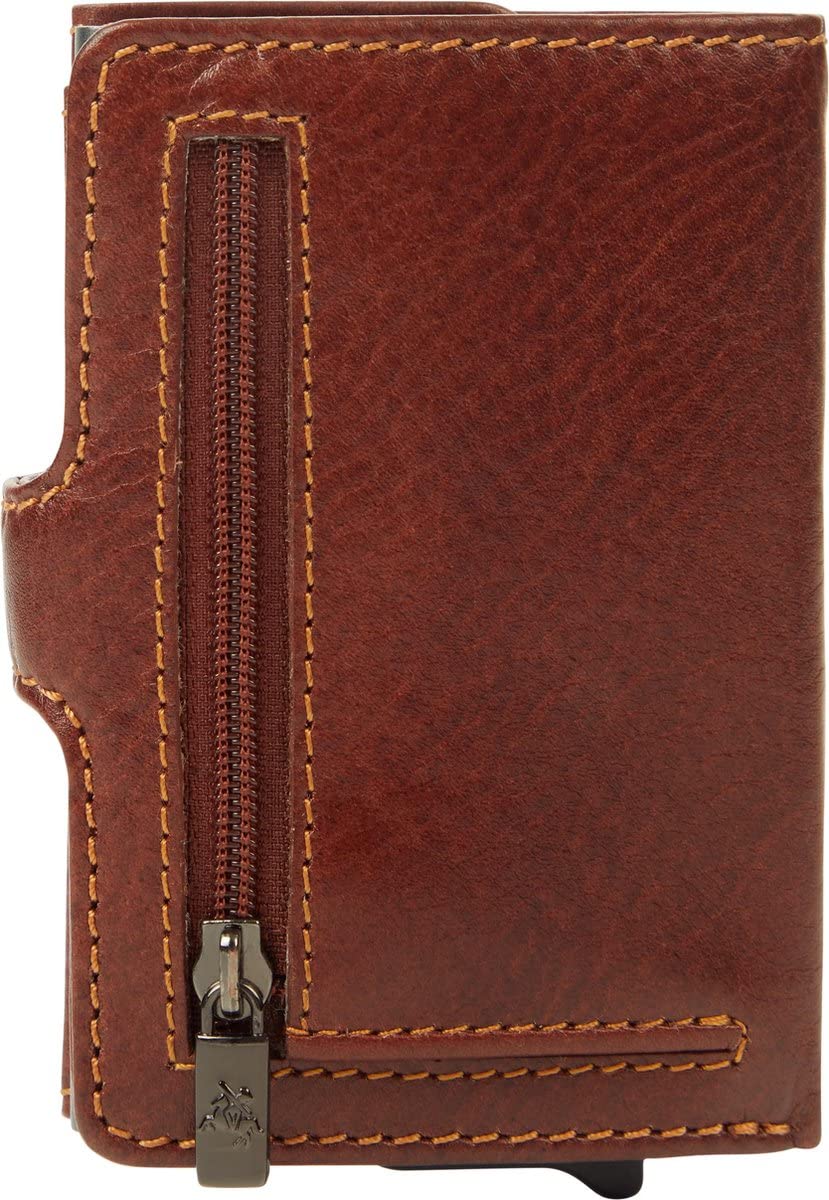 Visconti Slim portafoglio porta carte marrone olio RFID