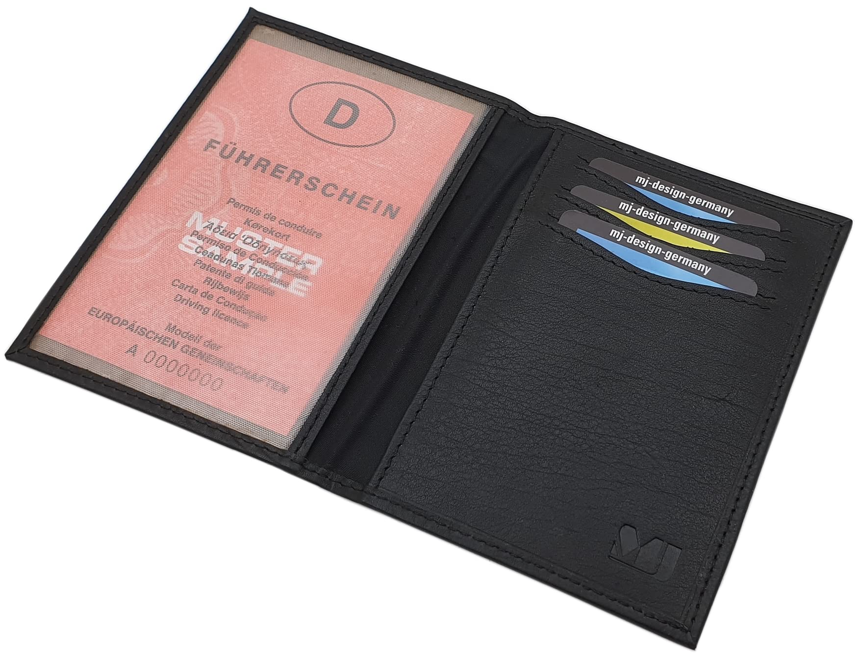 myledershop Karten- und Ausweisetuis porta carte in pelle di vitello