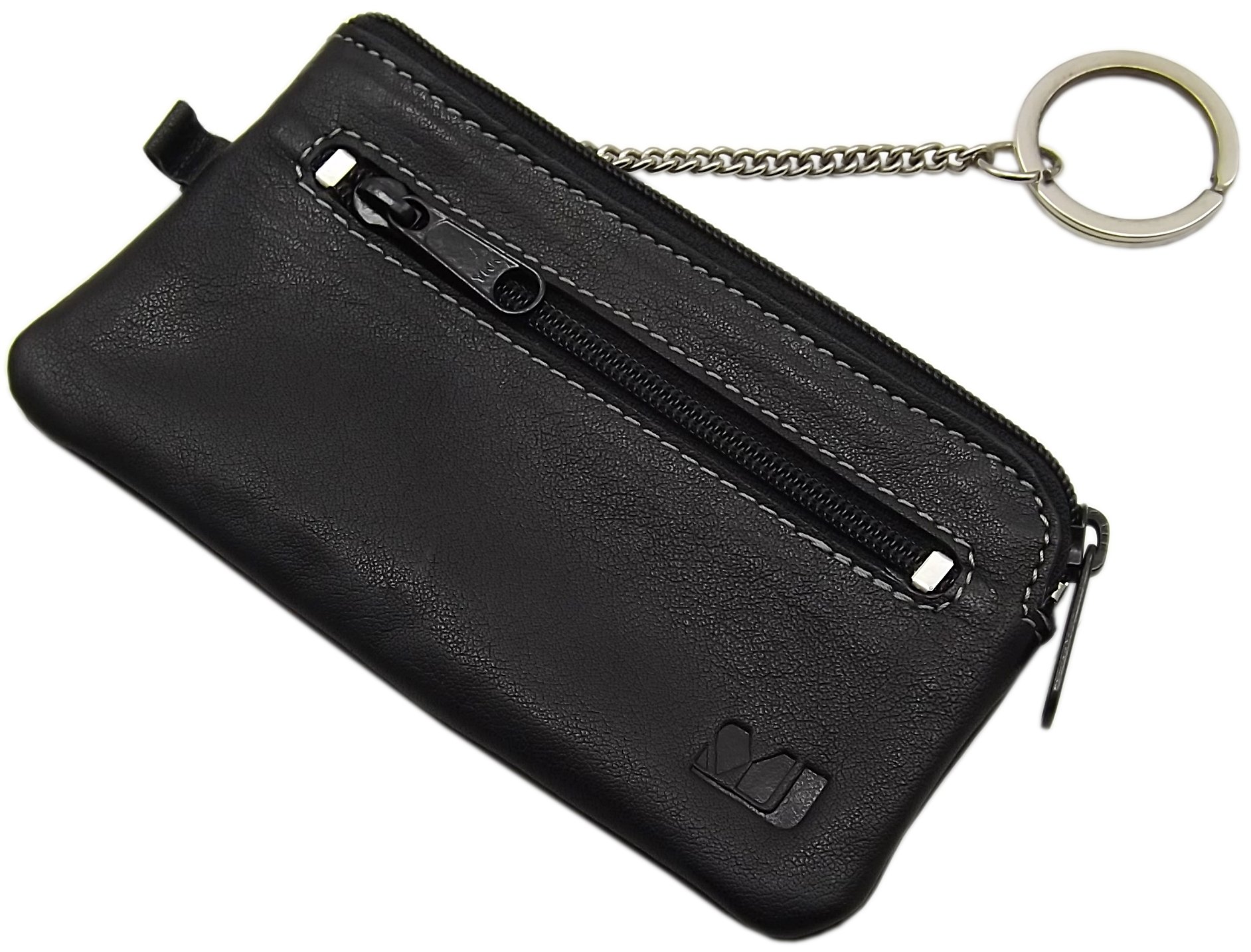 myledershop Schlüsseltaschen portachiavi in pelle di bufalo nero