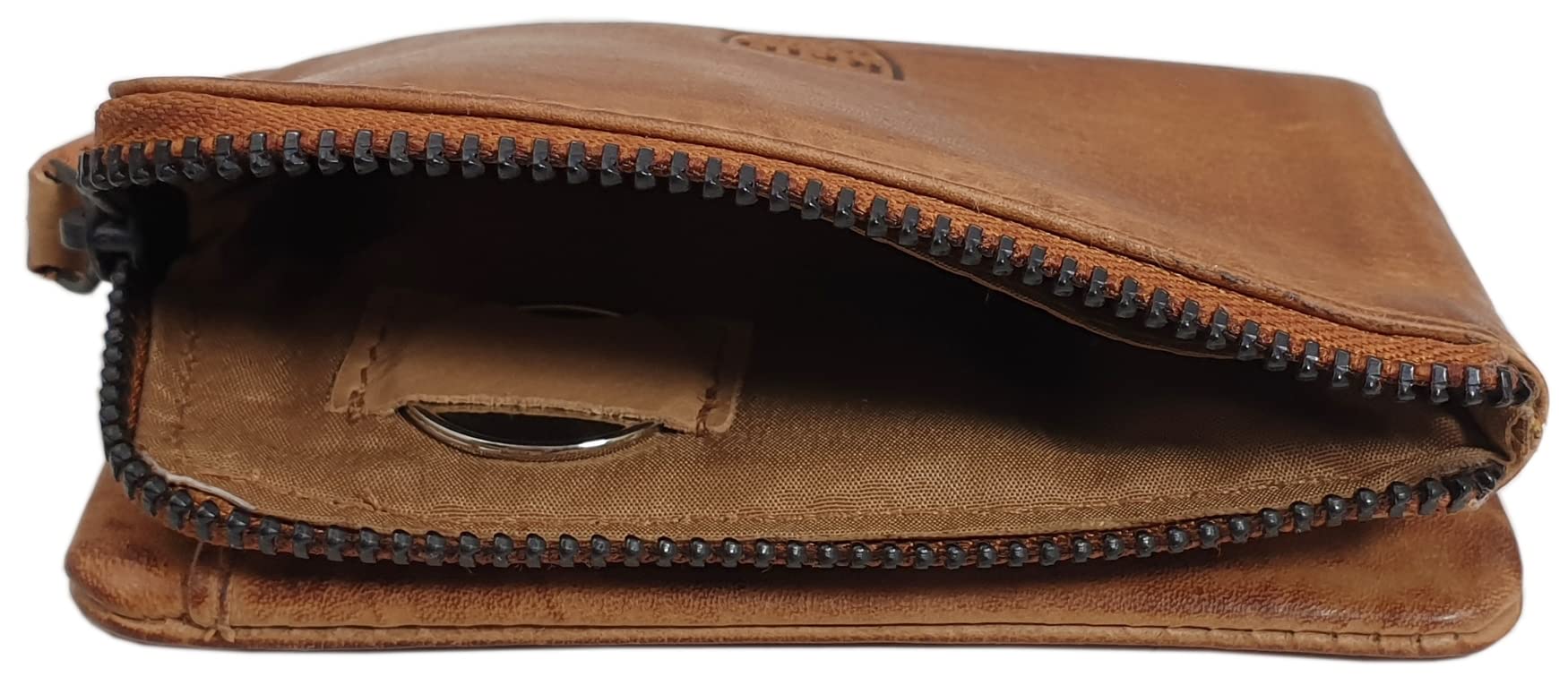 myledershop Herren Geldbörsen portafoglio uomo cognac RFID