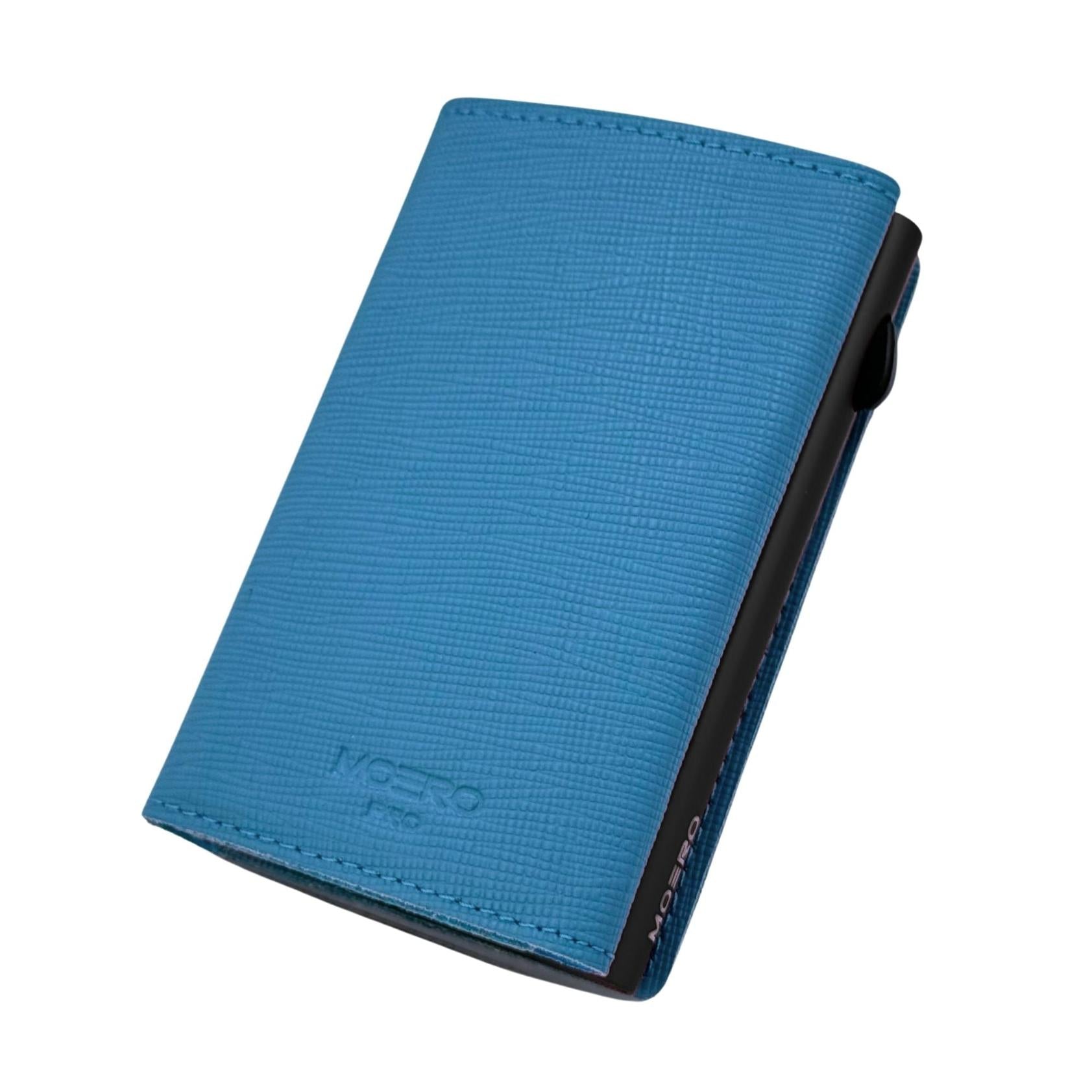 Moero Linea PRO Zip Saffiano portafoglio Azzurro Sierra 4.0 RFID