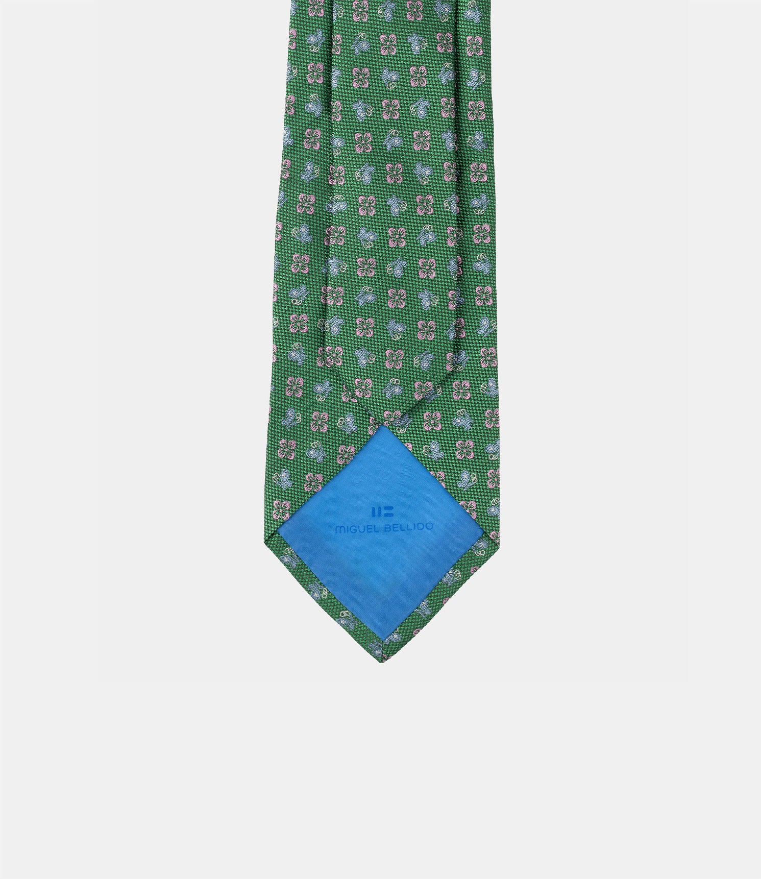 Miguel Bellido Corbatas Corbata de seda natural con motivos florales corbata Rosa jacquard