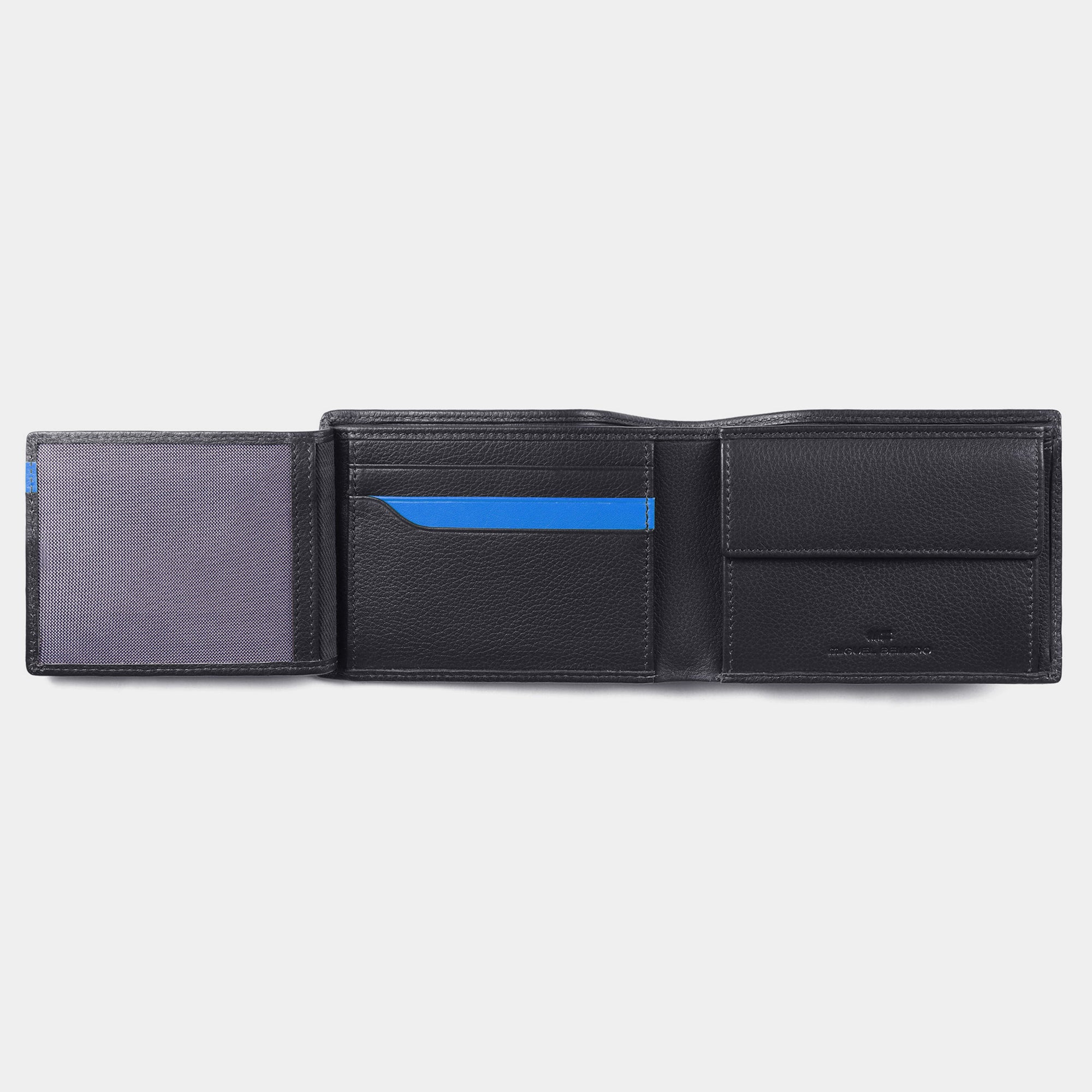 Miguel Bellido Carteras Cartera Turín portafoglio in pelle di vacuno con monete RFID