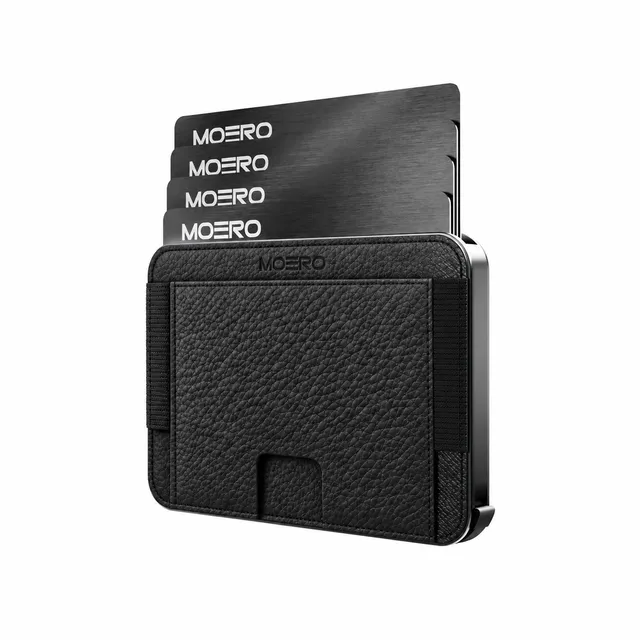 Moero Linea M2 M2 Pro Bottalato Nero portafoglio MagSafe RFID