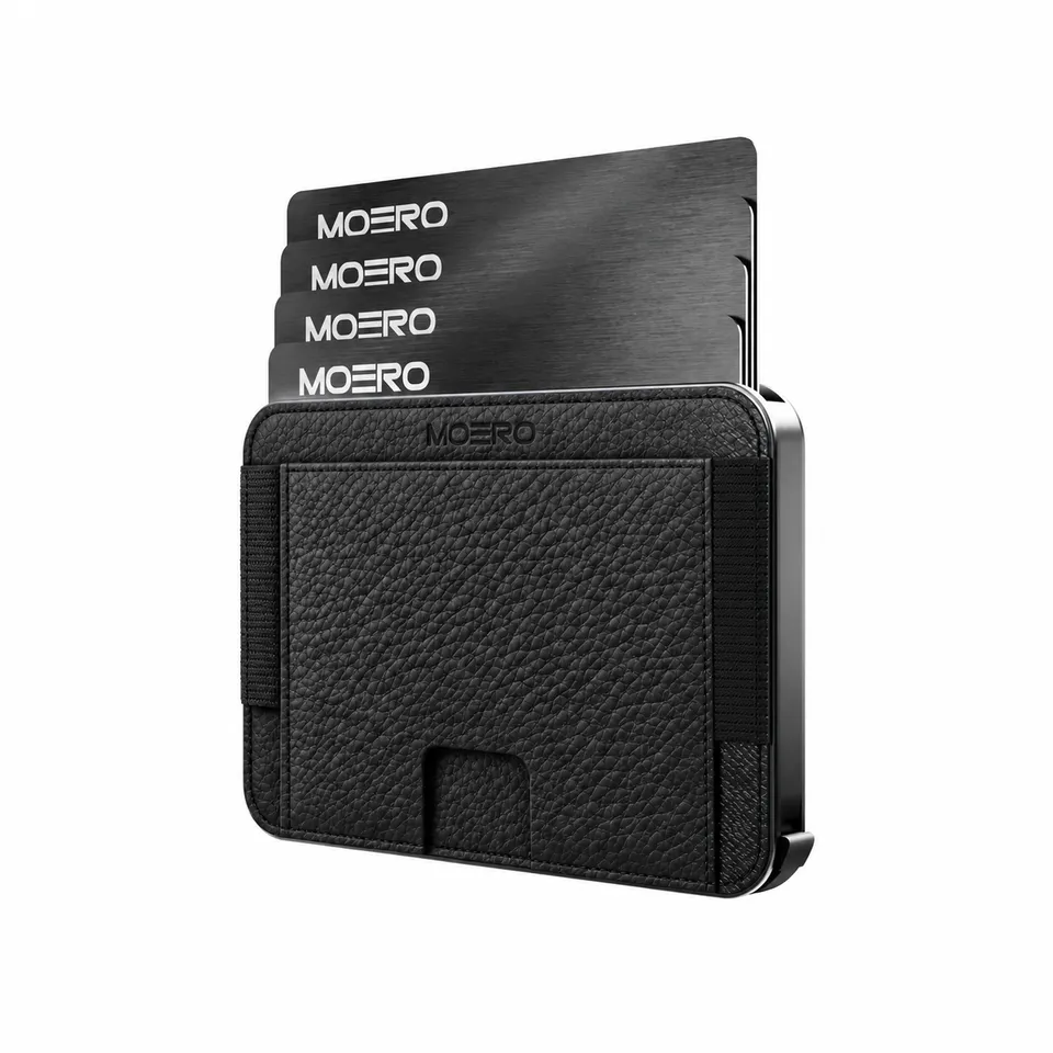 Moero Linea M2 M2 Pro Bottalato Nero portafoglio MagSafe RFID