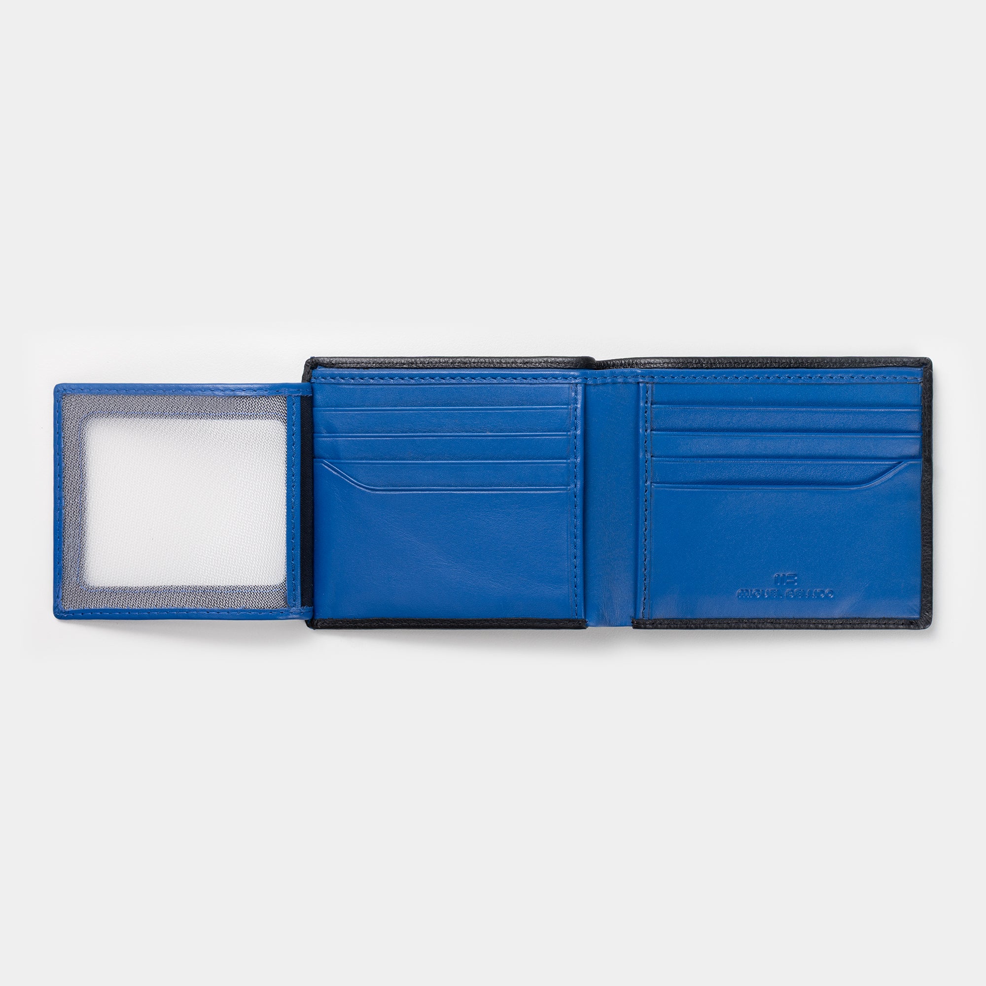 Miguel Bellido Carteras Rio portafoglio nero e blu in pelle RFID