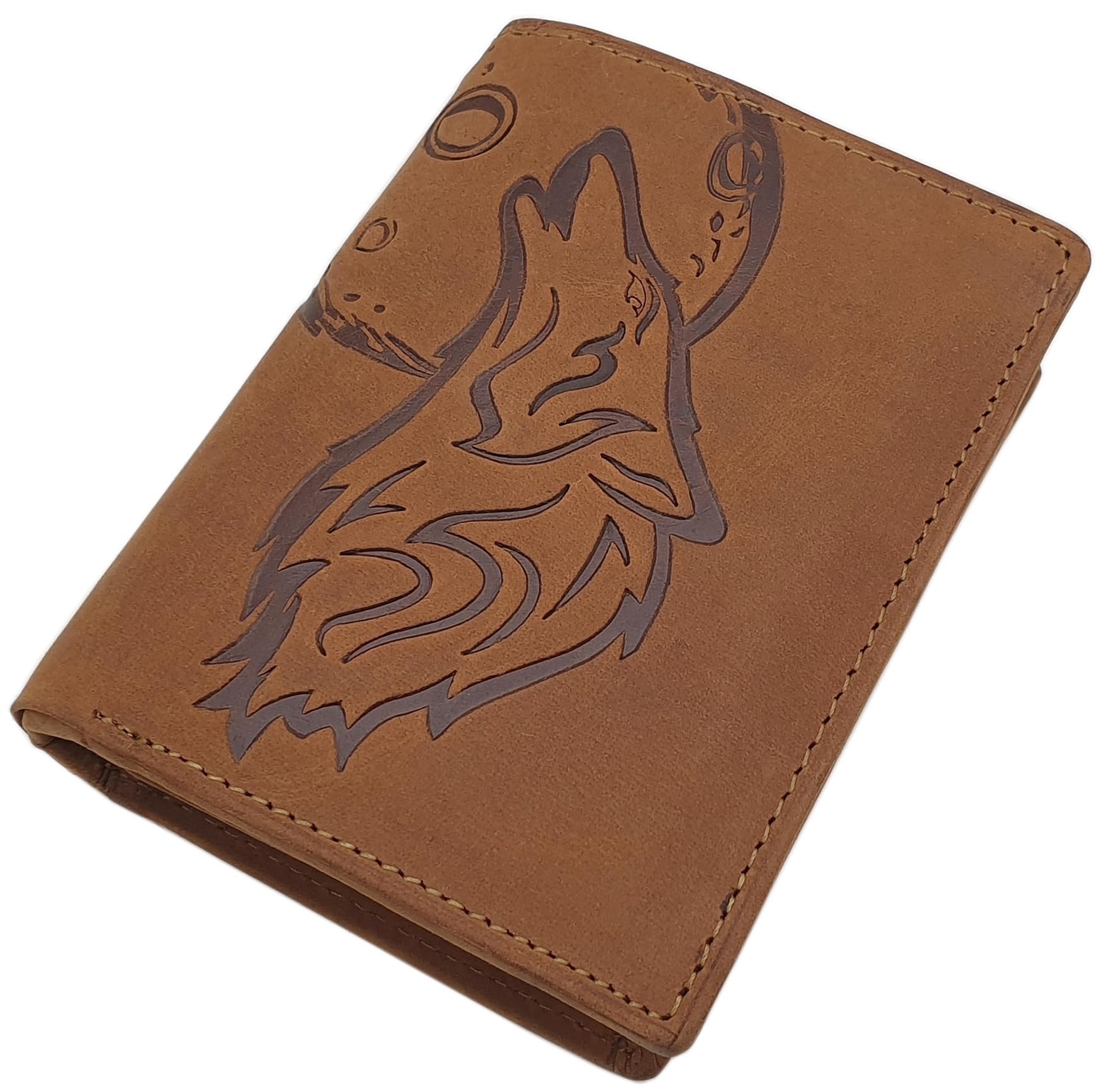 myledershop Herren Geldbörsen Modello 2 orizzontale cognac portafoglio bufalo