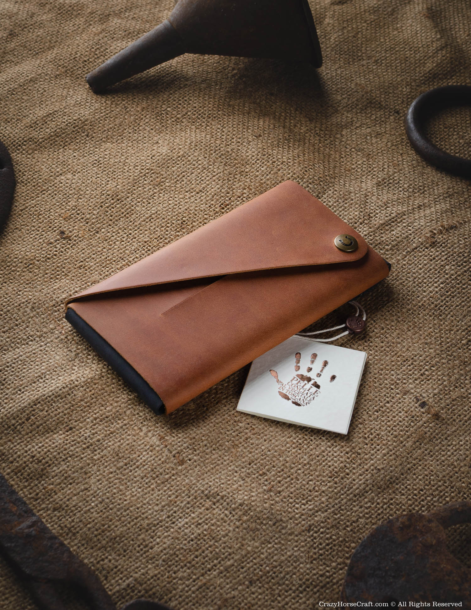 Crazy Horse Craft Minimalist Series portafoglio custodia iPhone Classic Brown