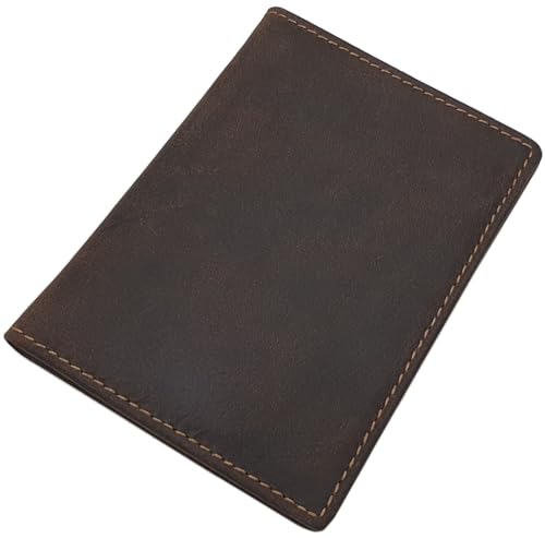 myledershop Karten- und Ausweisetuis porta carte marrone RFID 9 x 12 cm