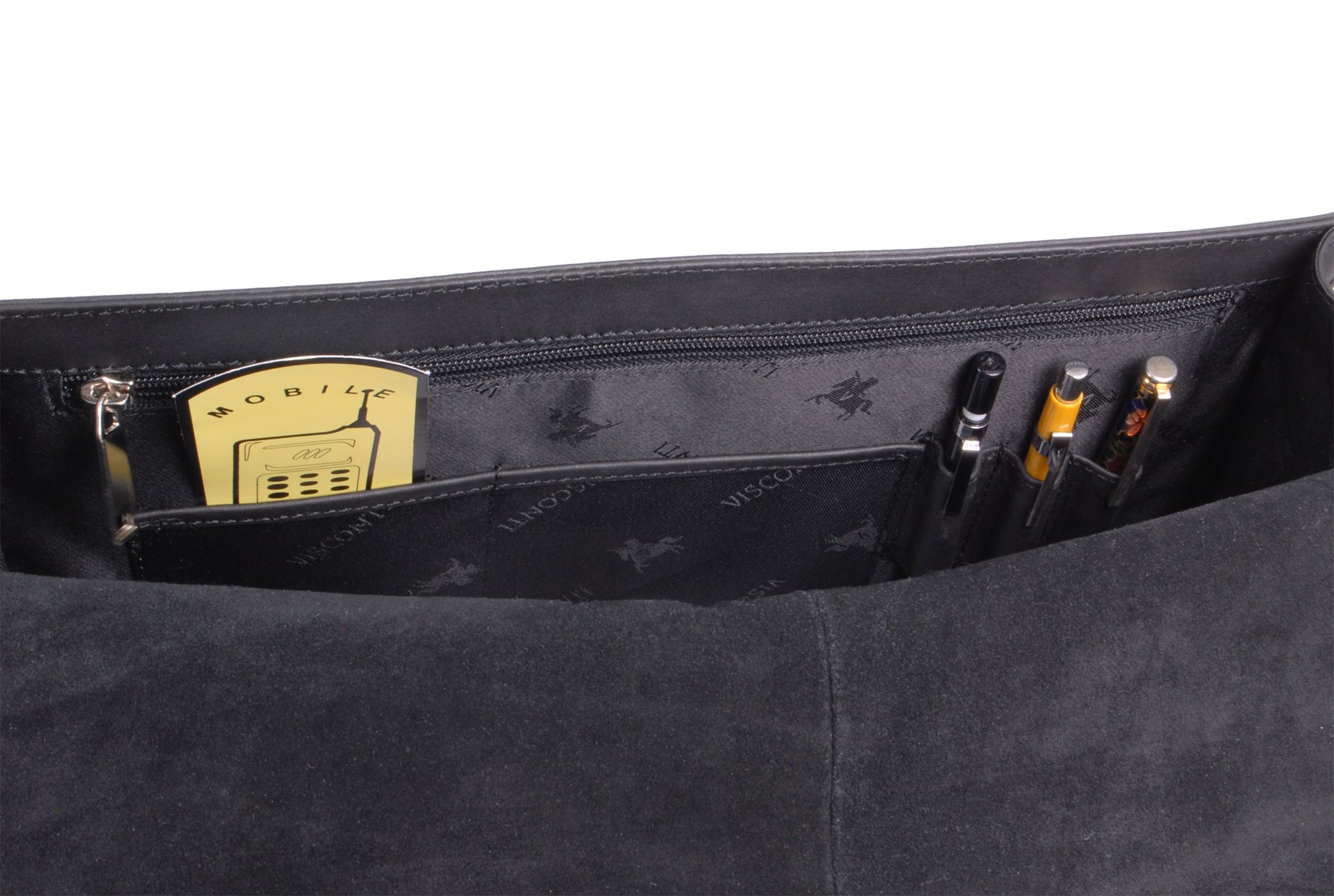Visconti Hunters Bags 18797 borsa a tracolla nera per documenti A4