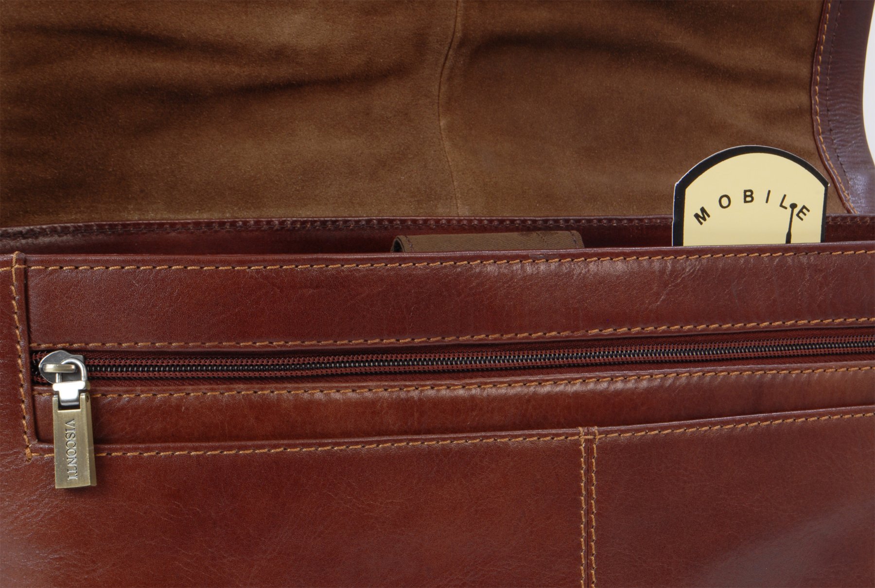 Visconti Hunters Bags VT5 Enzo borsa messenger marrone chiaro