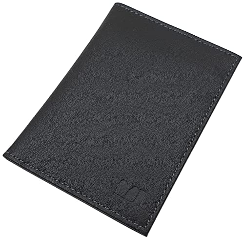 myledershop Karten- und Ausweisetuis portacarte nero RFID pelle di bufalo