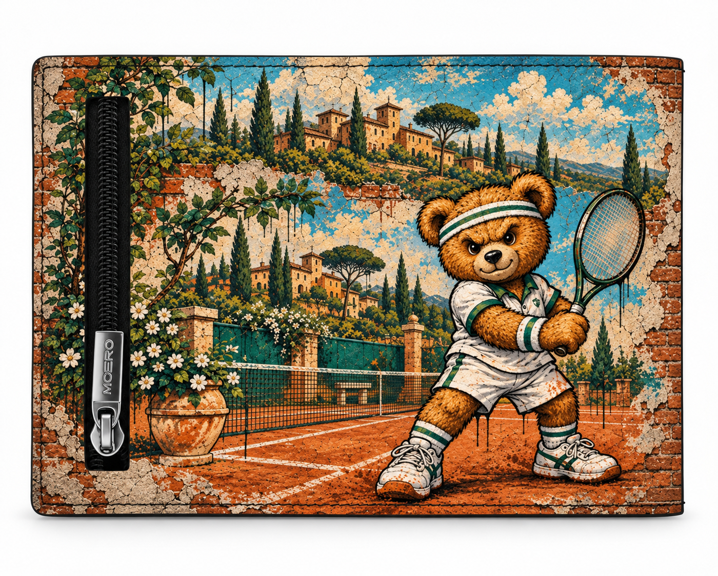 Moero Edizioni Speciali Pro Teddy Tennis Sport Limited Edition portafoglio RFID con zip