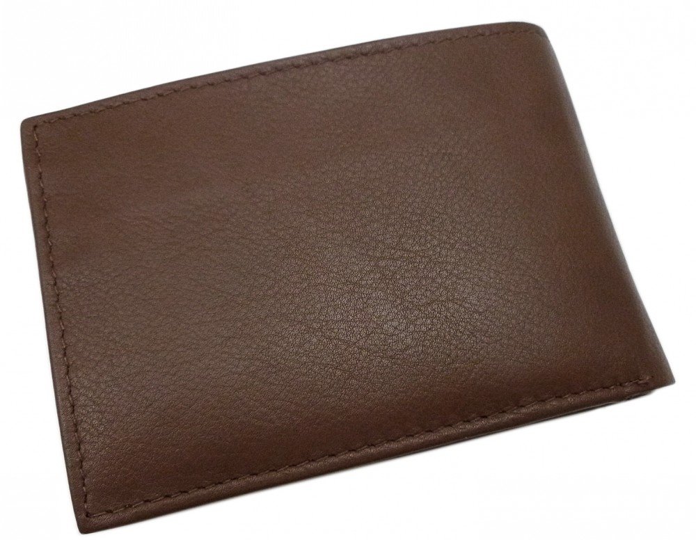 myledershop Herren Geldbörsen MJ-Design-Germany portafoglio marrone compatto
