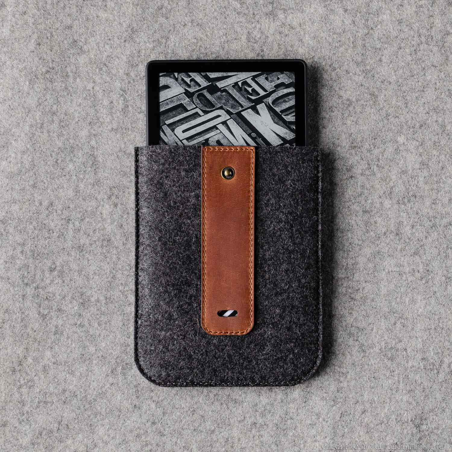 Crazy Horse Craft iPad and Kindle Cases custodia Kindle in feltro e pelle