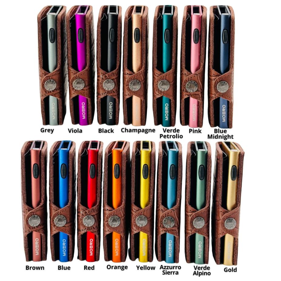 Moero Linea Classic Croco portafoglio marrone RFID