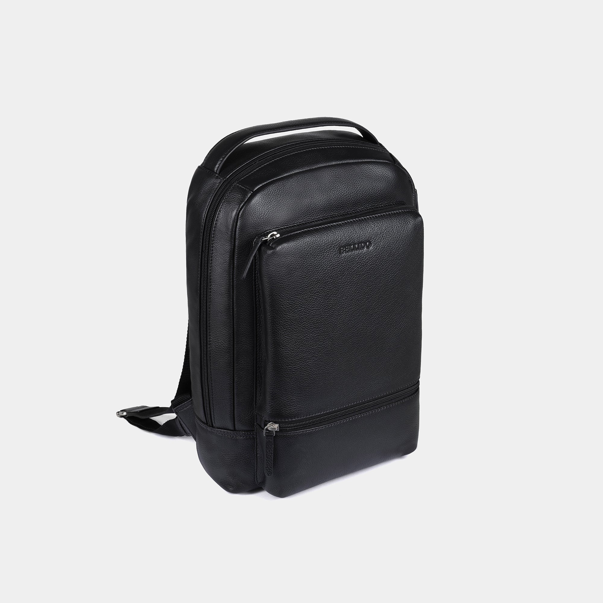 Miguel Bellido Mochilas para hombre Munich zaino nero pelle USB 13 pollici